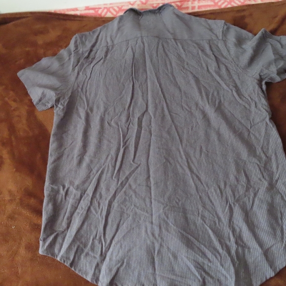 Bridge & Burn marten slate pinstripe Short Sleeve Button Up Shirt Men’s Sz 2XL - Picture 3 of 7